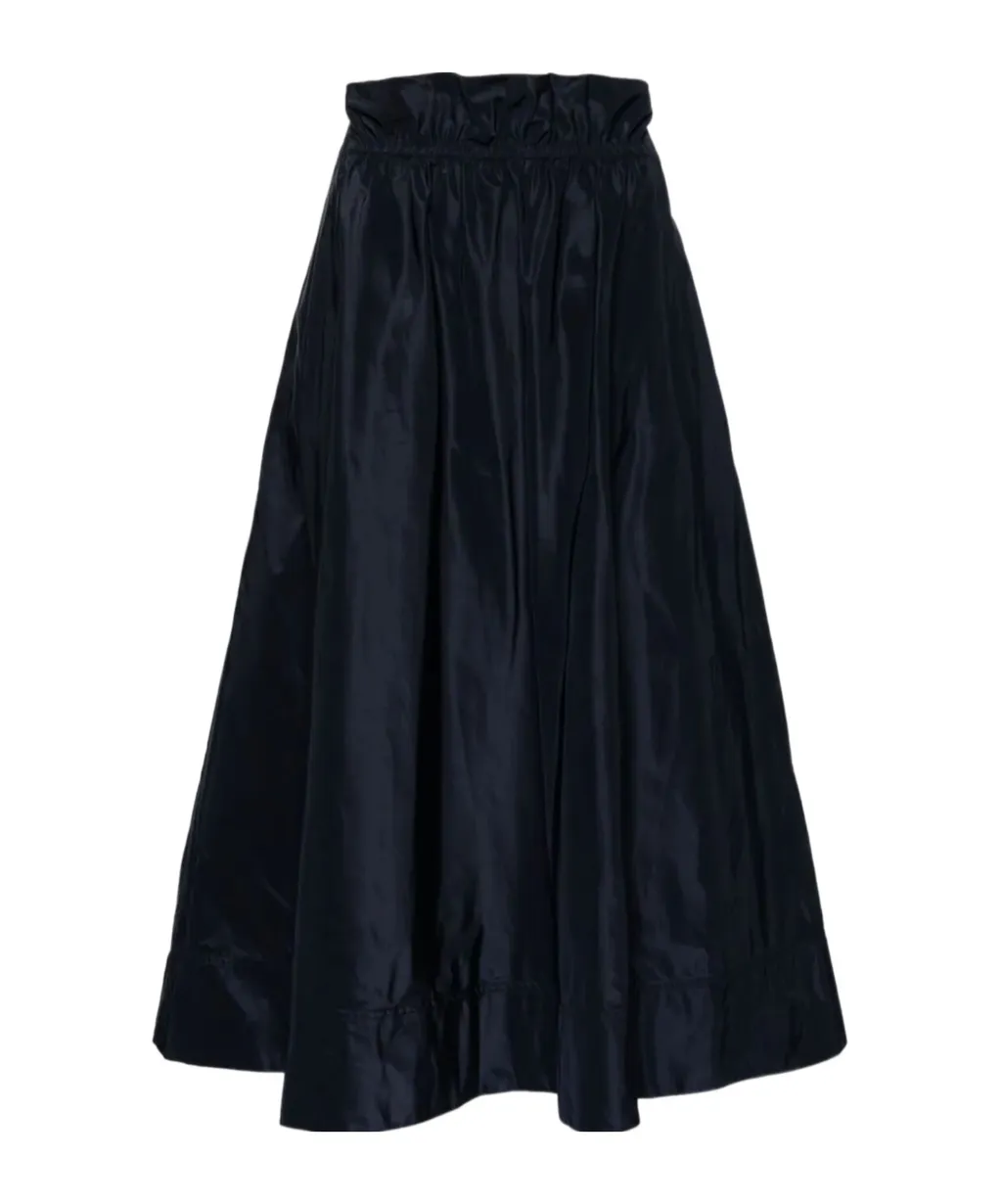 Ruched Flared Skirt