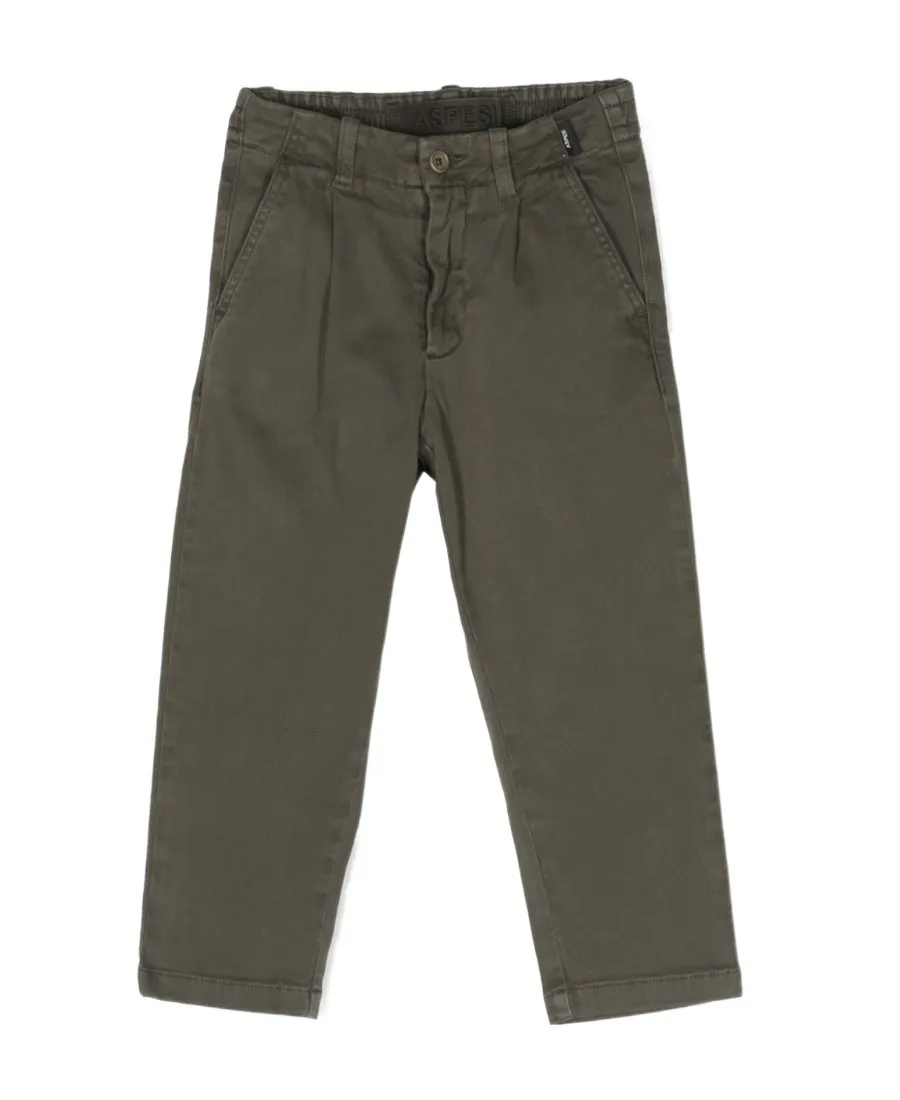 Gabardine Straight Leg Stretched Trousers