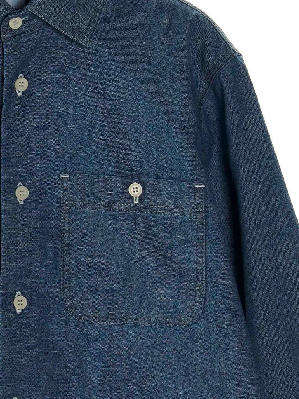 Long-Sleeve Buttoned Cotton Shirt