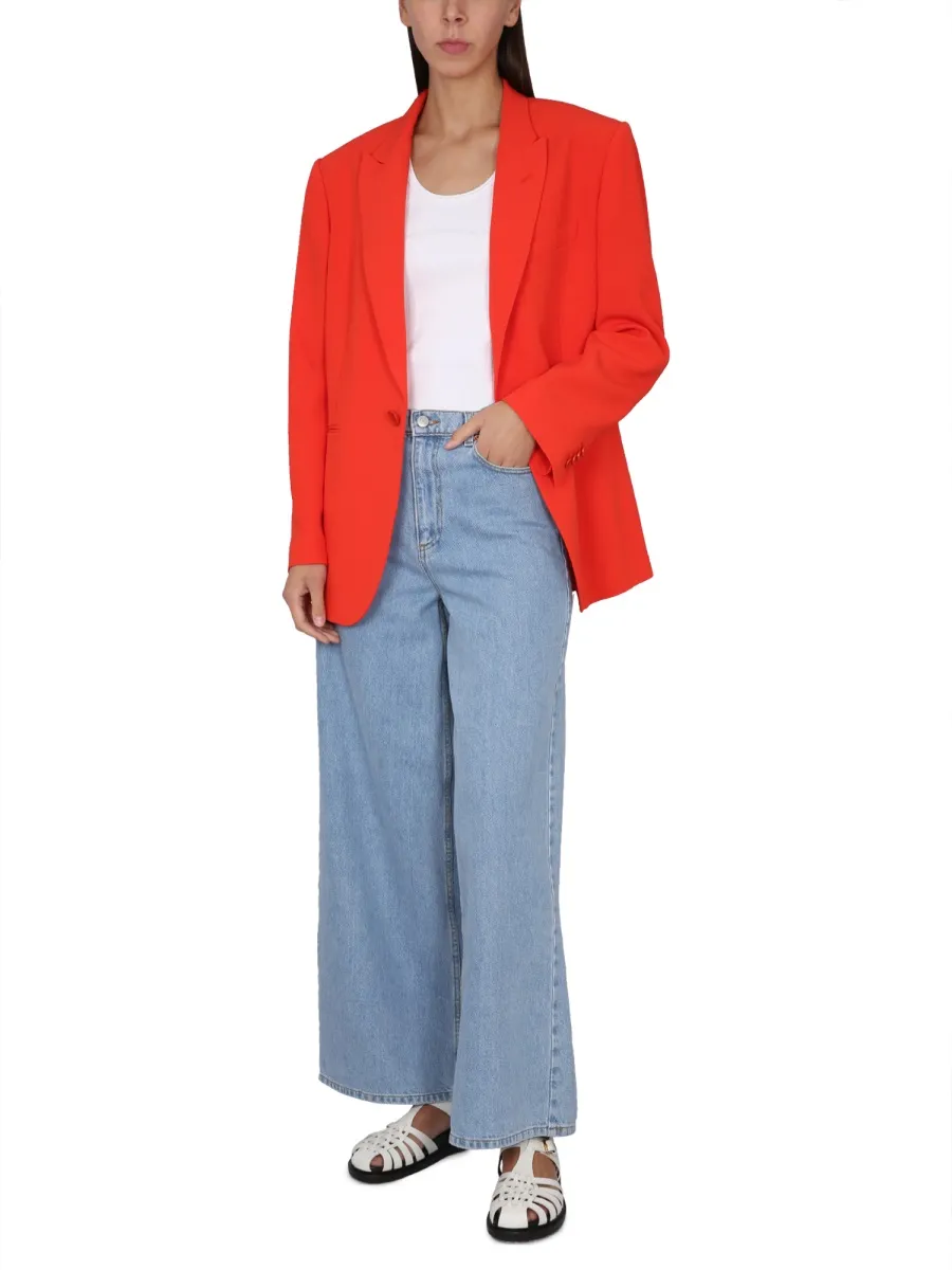 Pocketed Single-Breasted Blazer