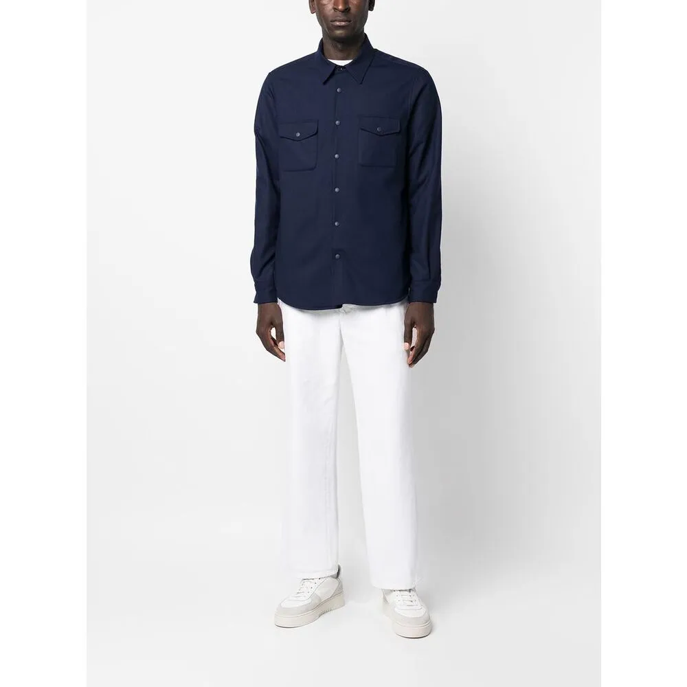 Press-Stud Fastened Long-Sleeved Shirt