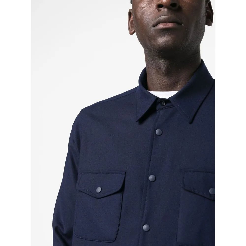 Press-Stud Fastened Long-Sleeved Shirt
