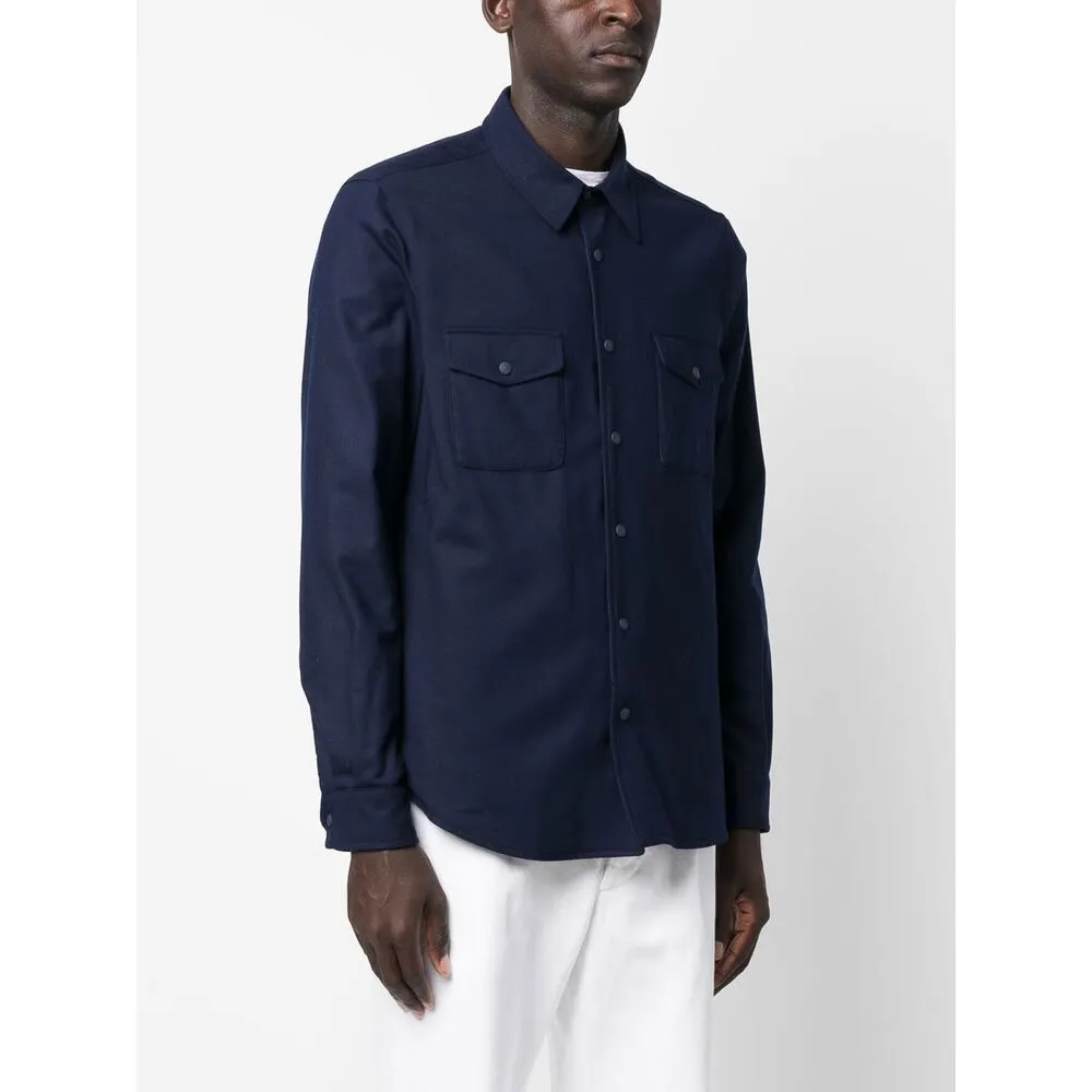 Press-Stud Fastened Long-Sleeved Shirt