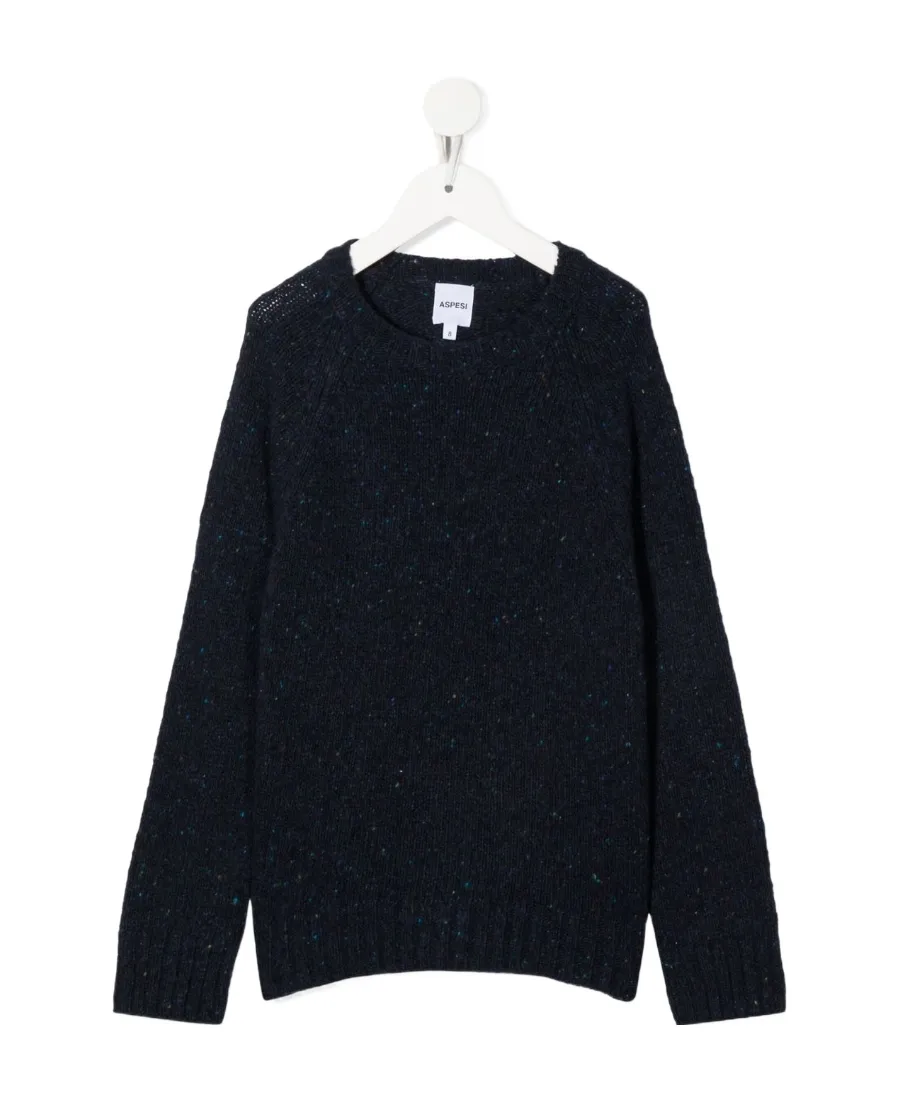 Crewneck Long-Sleeved Knitted Jumper