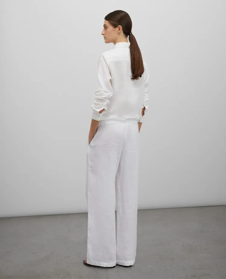 Pleated Wide-Leg Trousers