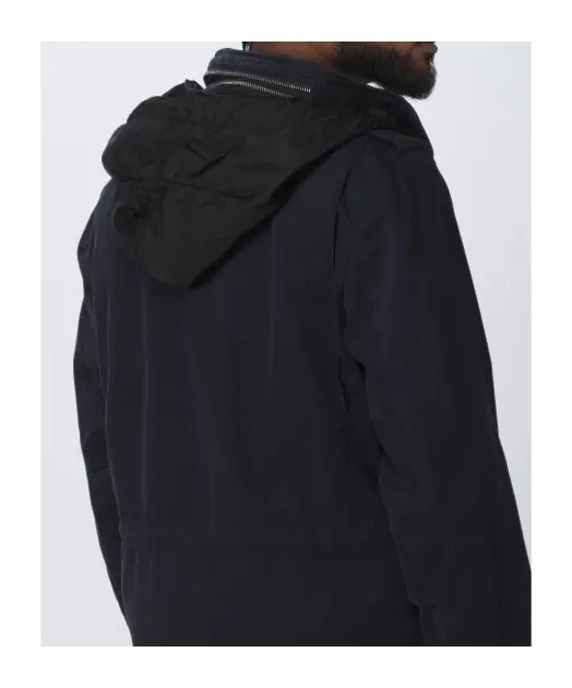 Concealed Hood Military Jacket