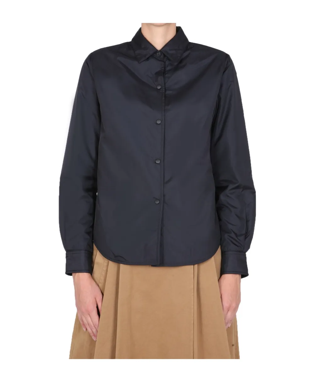 Buttoned Padded Shirt Jacket