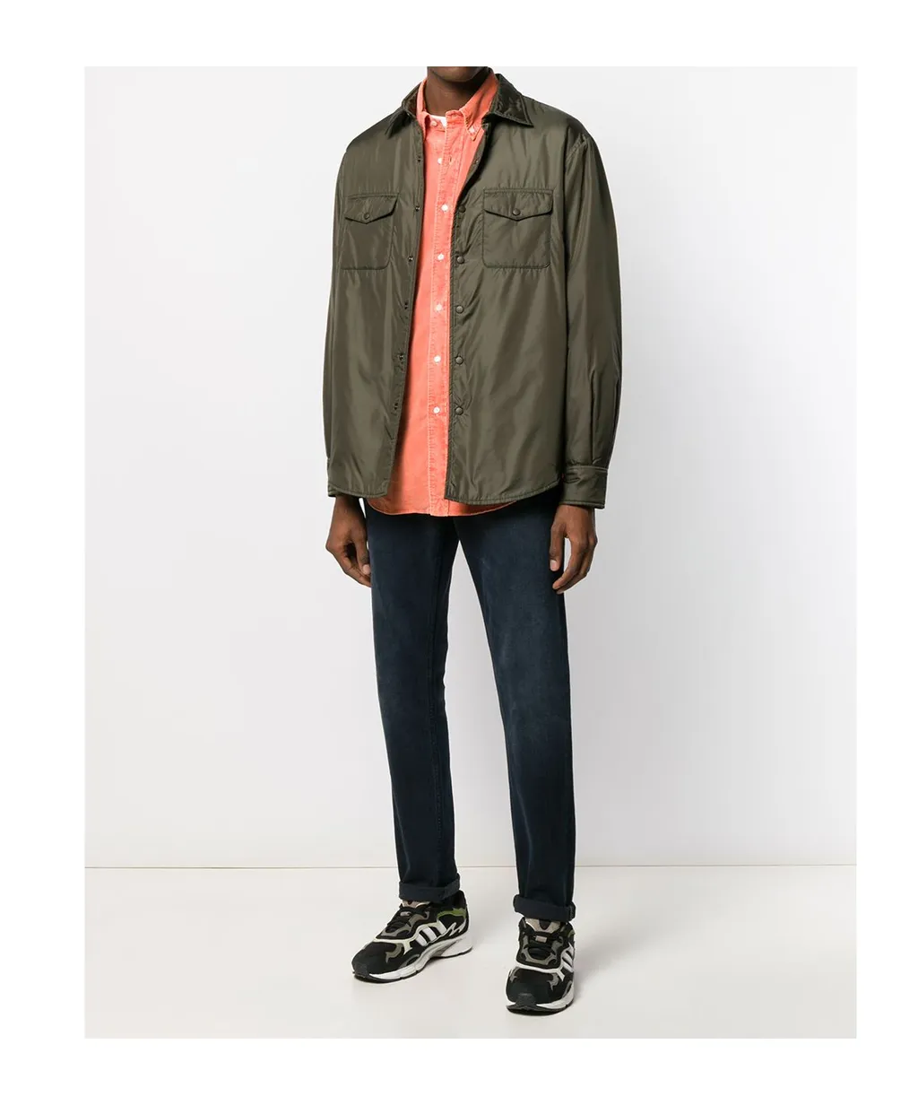 Buttoned Utility Shirt Jacket