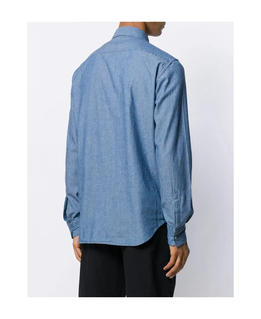 Buttoned Long-Sleeved Denim Shirt