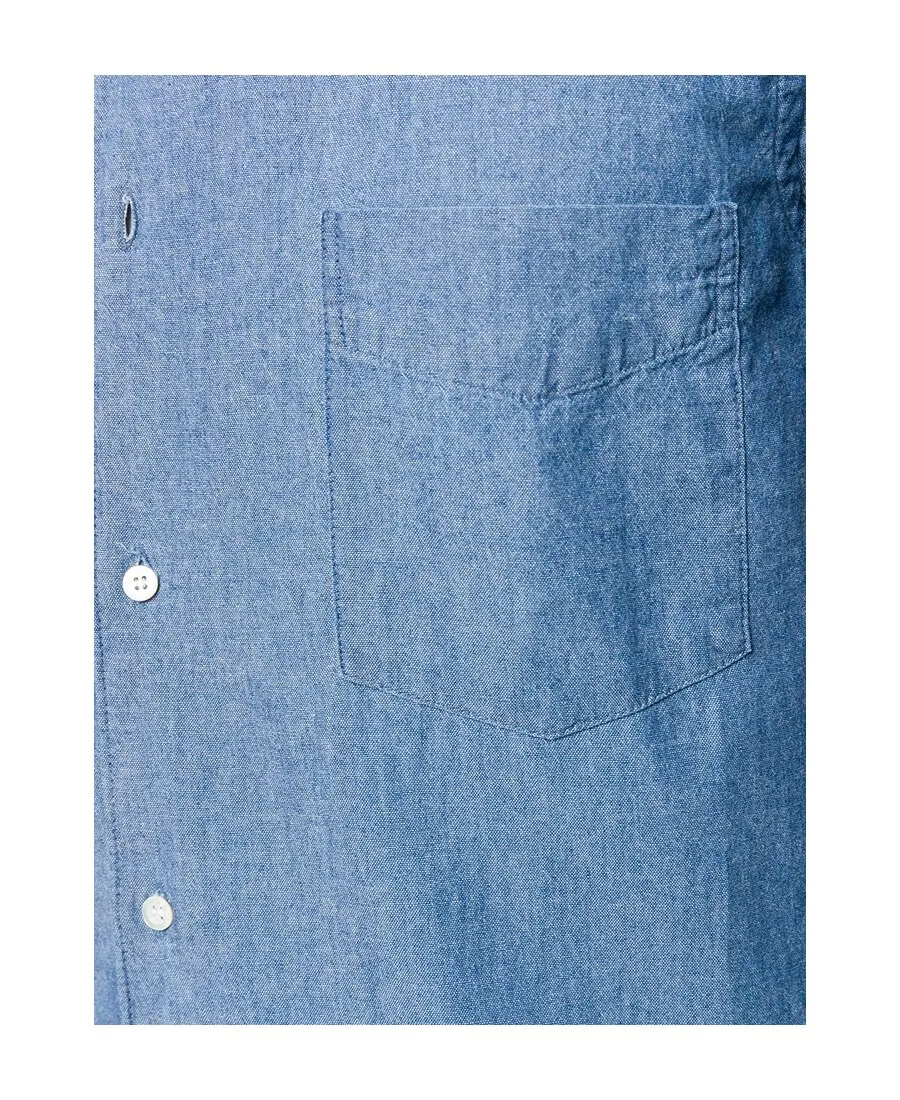 Buttoned Long-Sleeved Denim Shirt