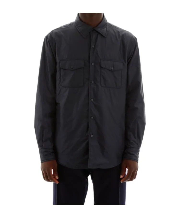 Chest-Pocketed Buttoned Shirt Jacket