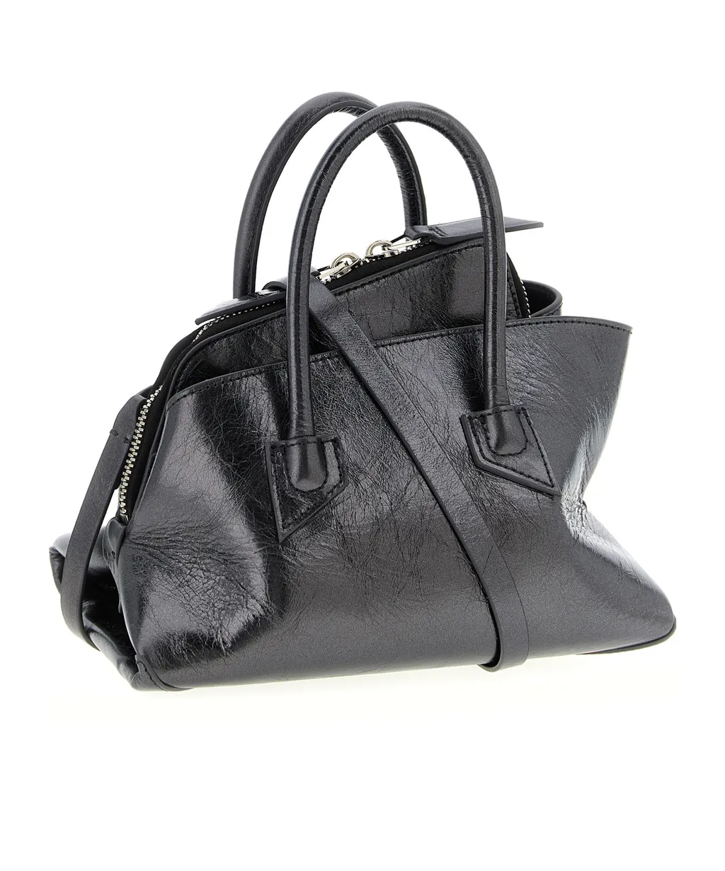 Mini La Passeggiata Embossed-Logo Tote Bag