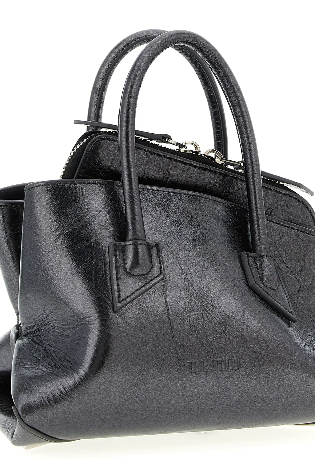 Mini La Passeggiata Embossed-Logo Tote Bag