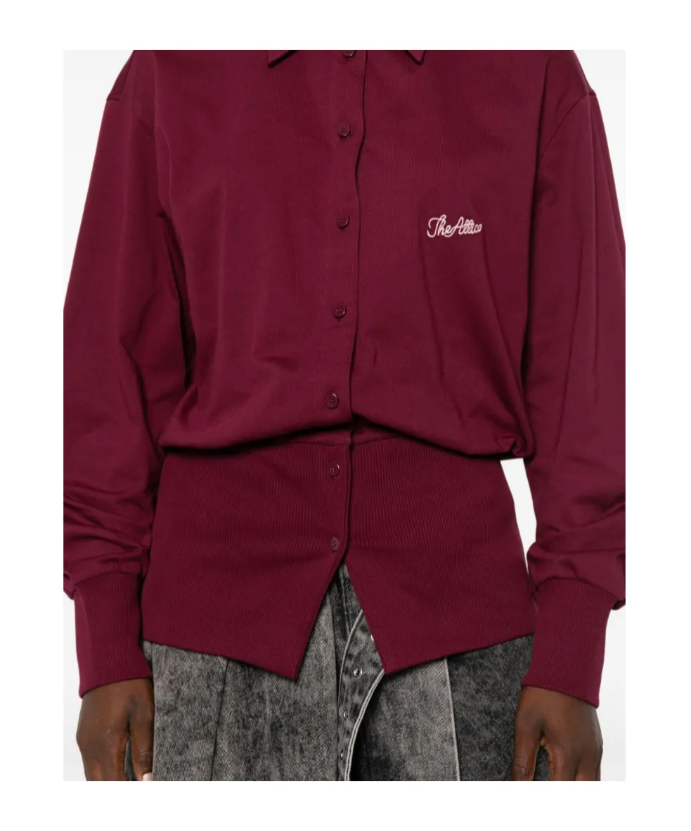 Banded Hem Button-Down Shirt