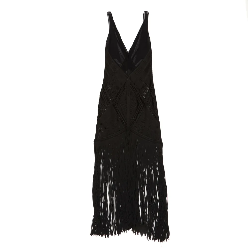 Embroidered Tulle Midi Dress