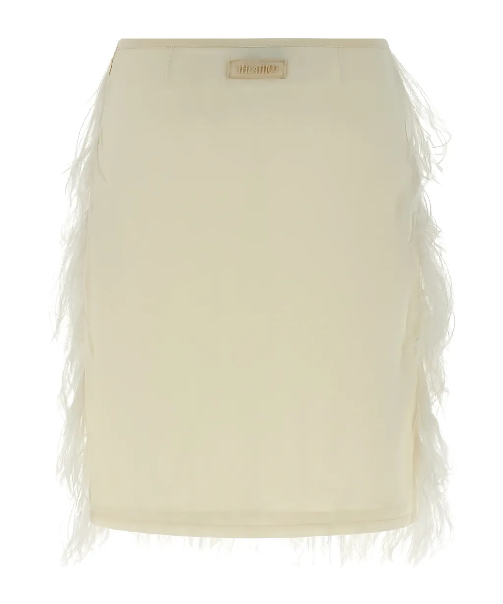 Ostrich Feather Mini Skirt