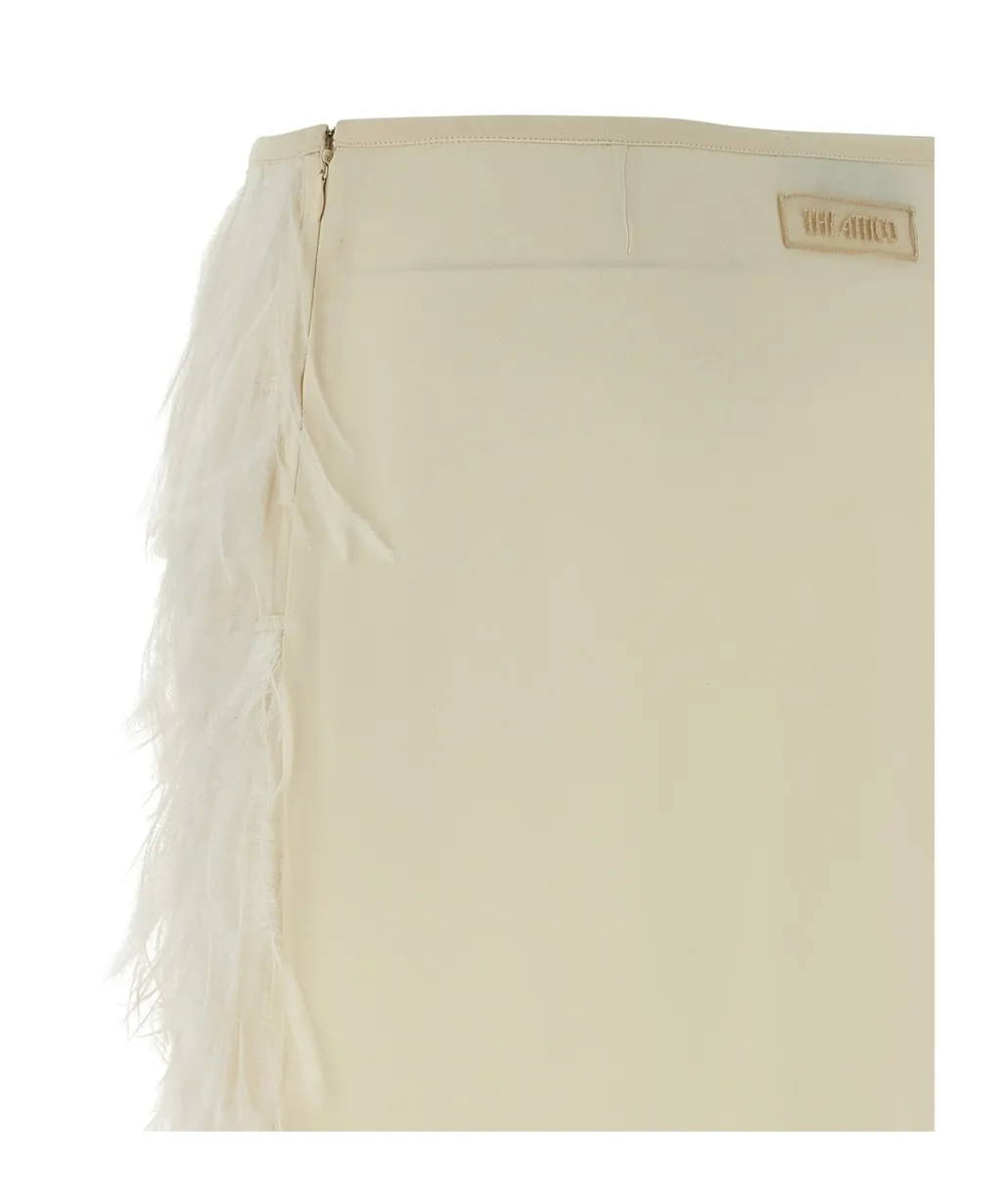 Ostrich Feather Mini Skirt