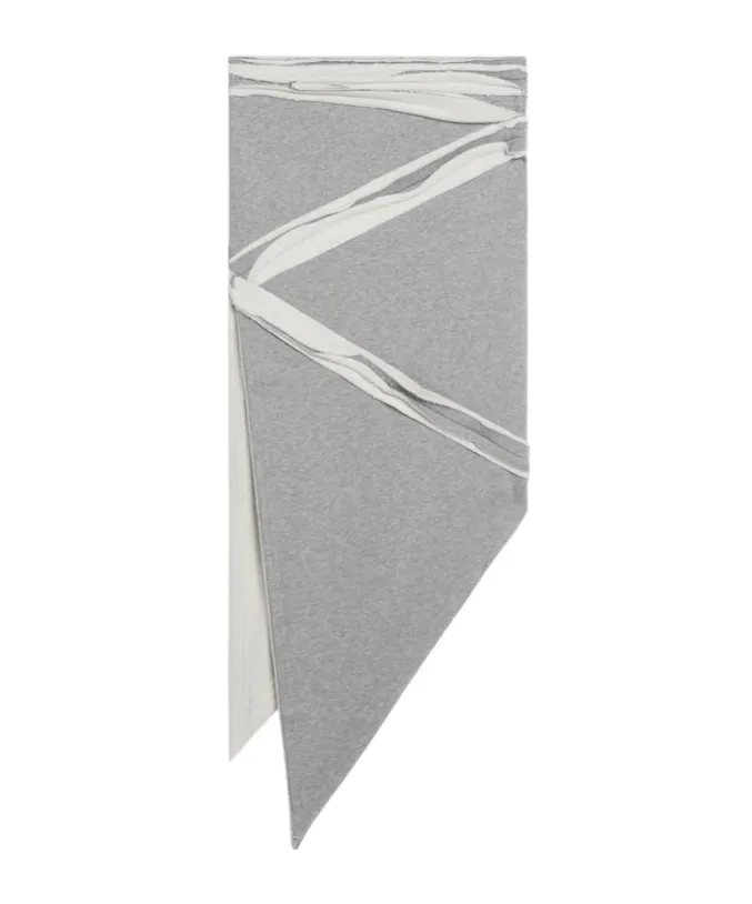 Logo Printed Asymmetric Layered Skirt