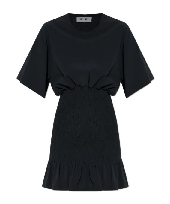 Smocked Ruffled Mini Dress