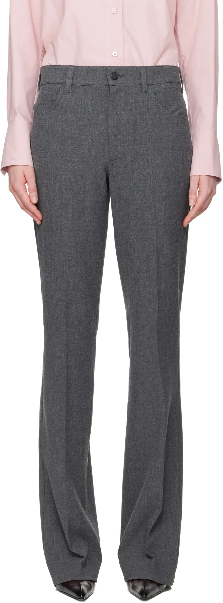 Button-Fastening Trousers