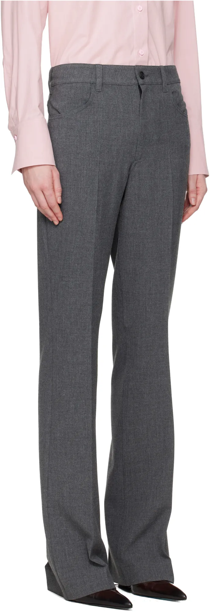 Button-Fastening Trousers