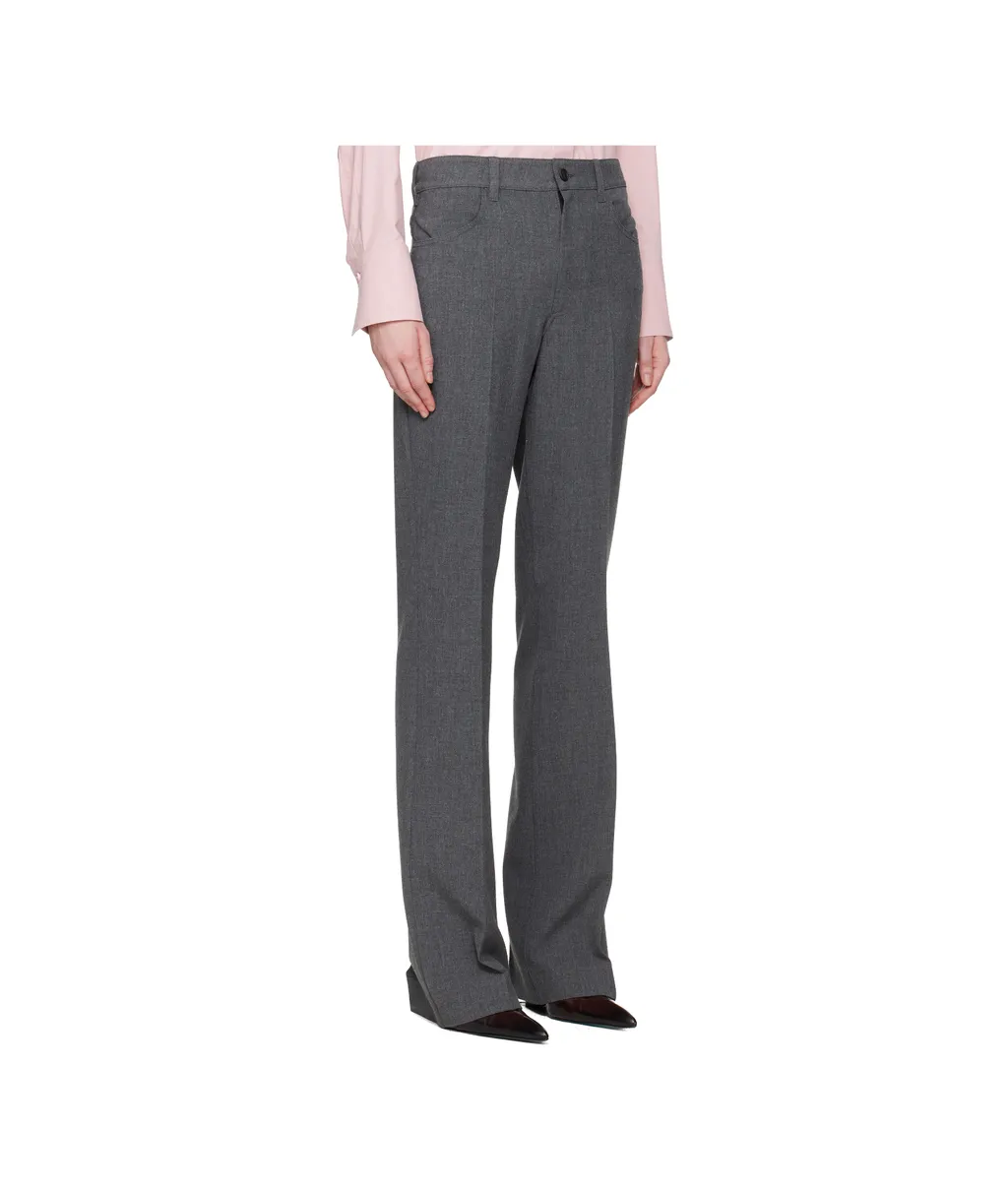 Button-Fastening Trousers