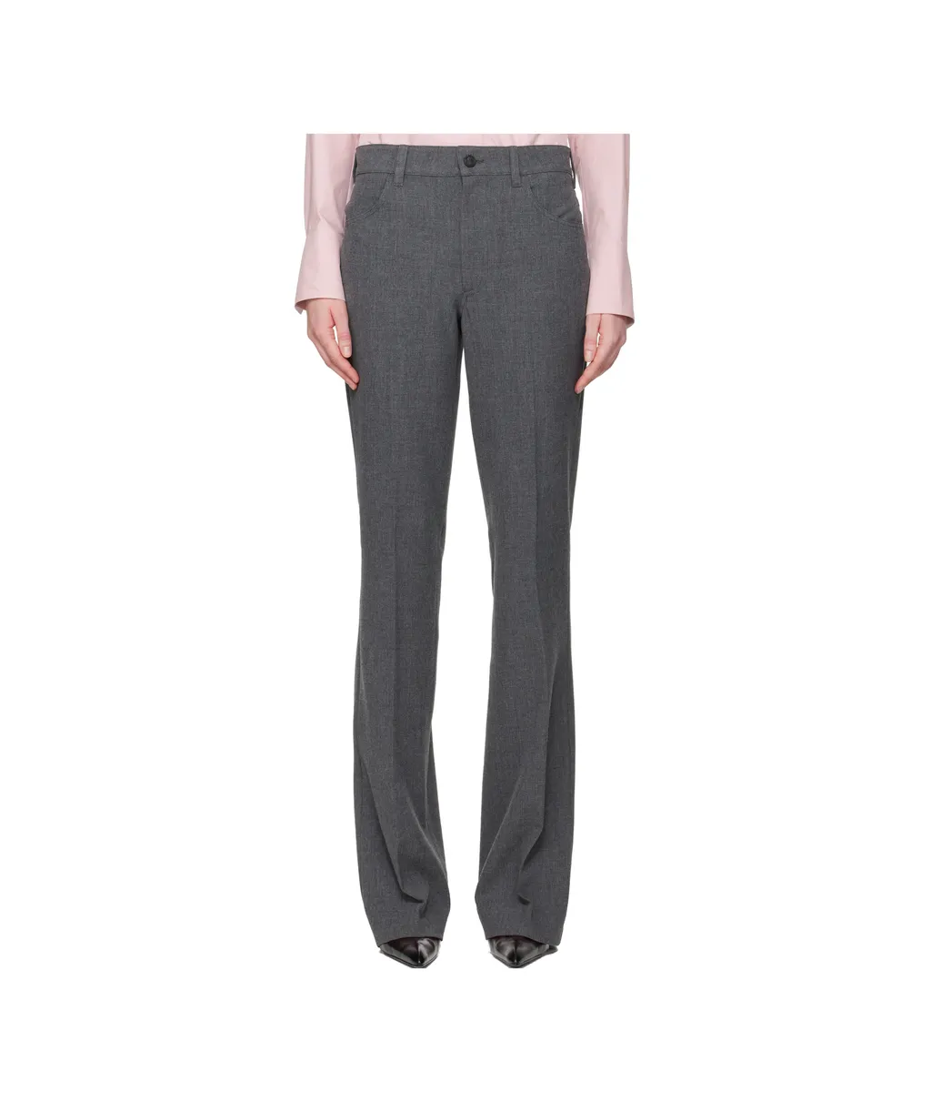 Button-Fastening Trousers