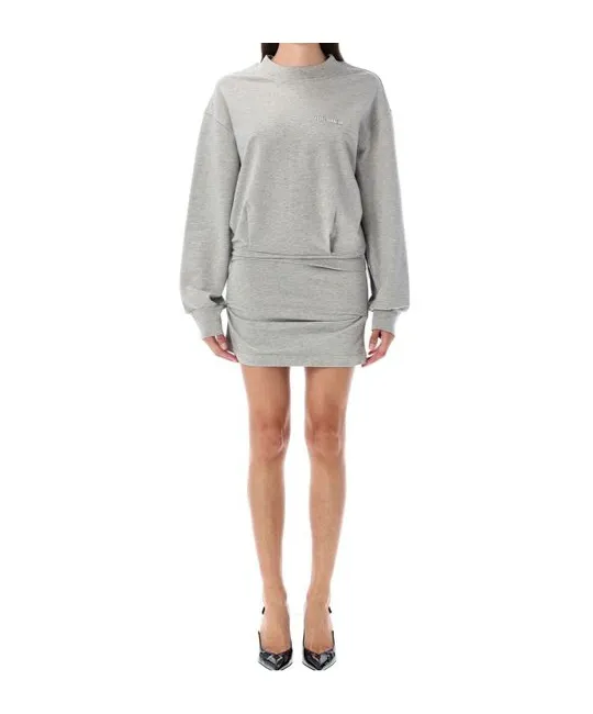 Logo Embroidered Mini Dress