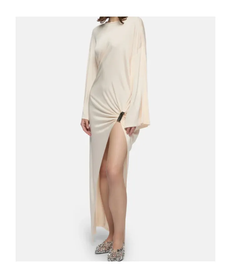 Long-Sleeved Midi Dress