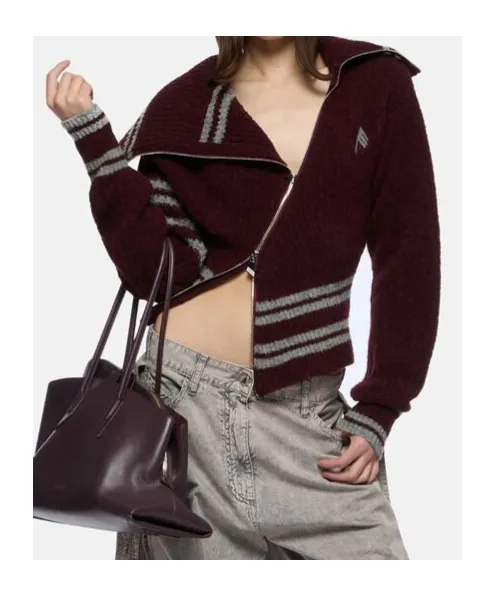 Cropped Zip-Up Cardigan