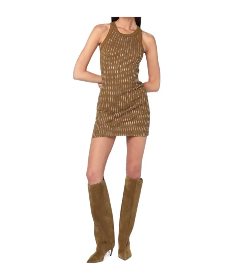 Mini Dress With Rhinestones