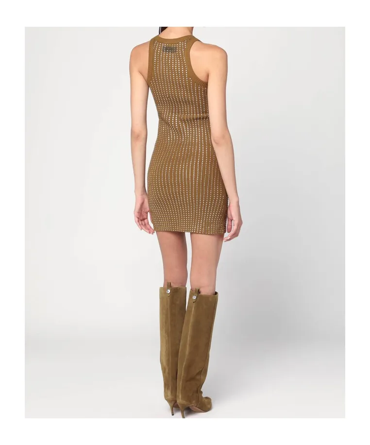 Mini Dress With Rhinestones