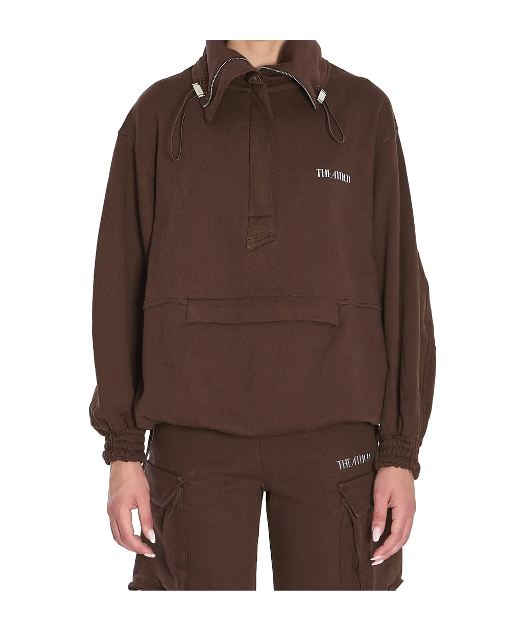 Logo Printed Anorak Sweatshirt