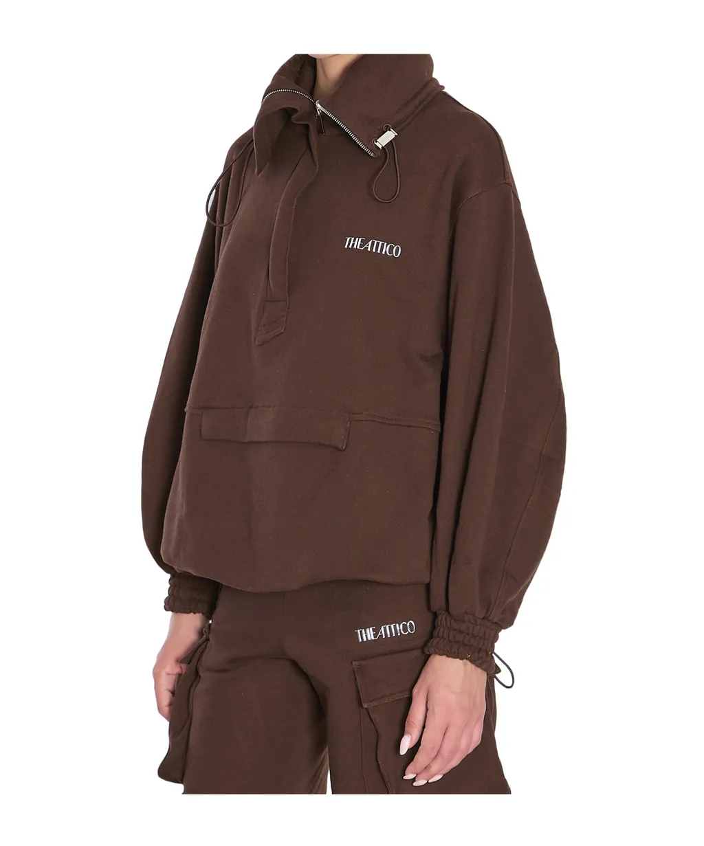 Logo Printed Anorak Sweatshirt