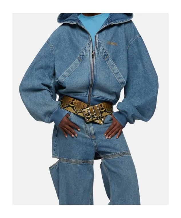 Washed Denim Bomber Jacket