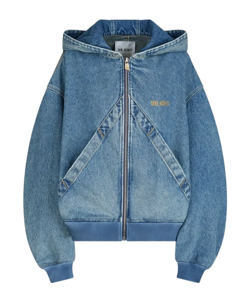 Washed Denim Bomber Jacket