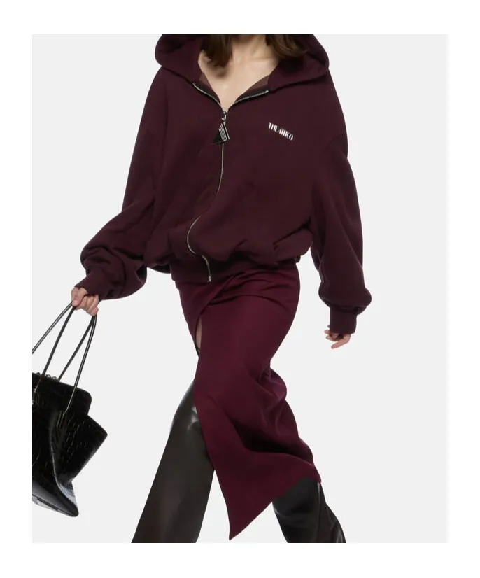 Zipped Hooded Sweatshirt