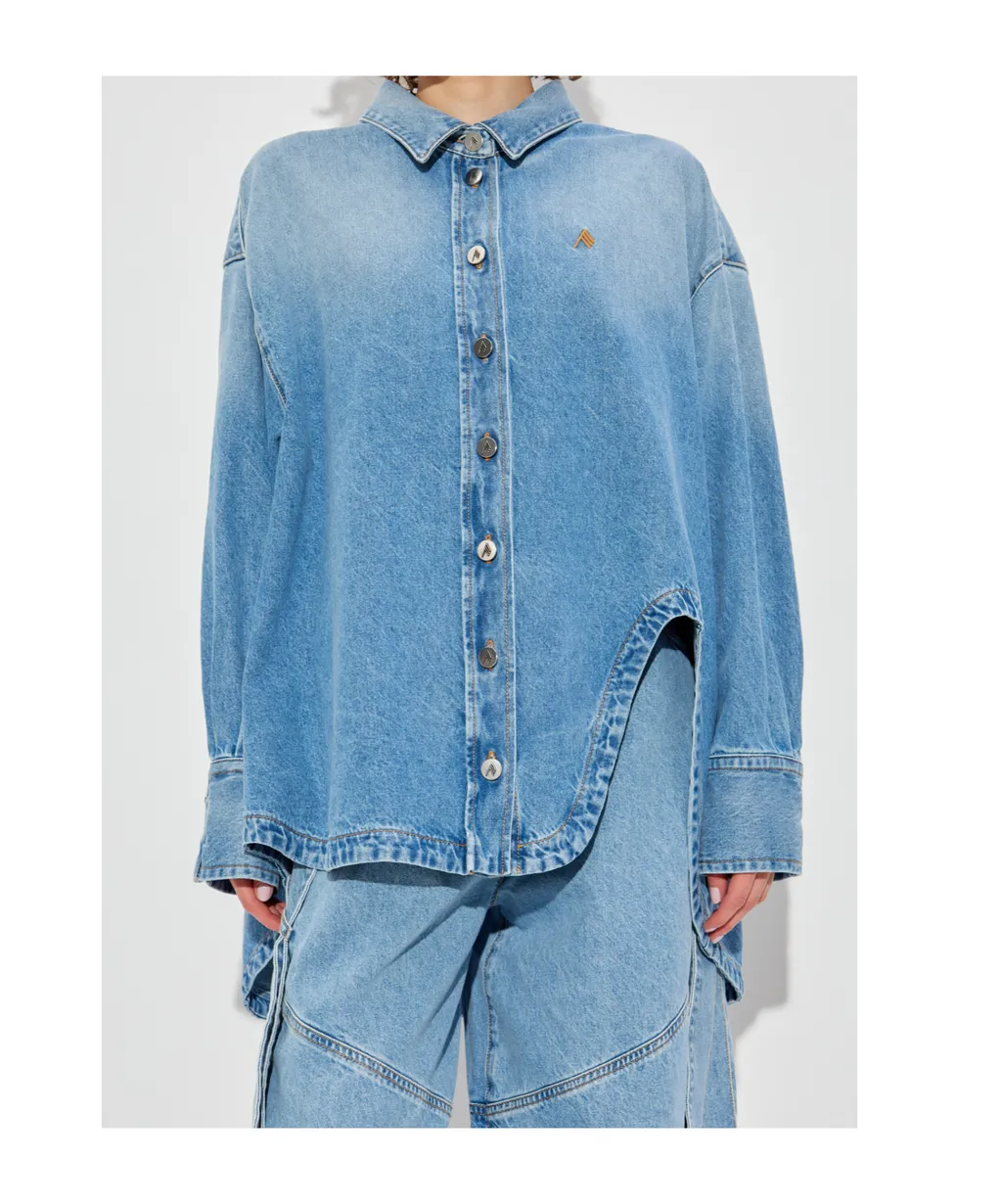 Button-Up Denim Shirt