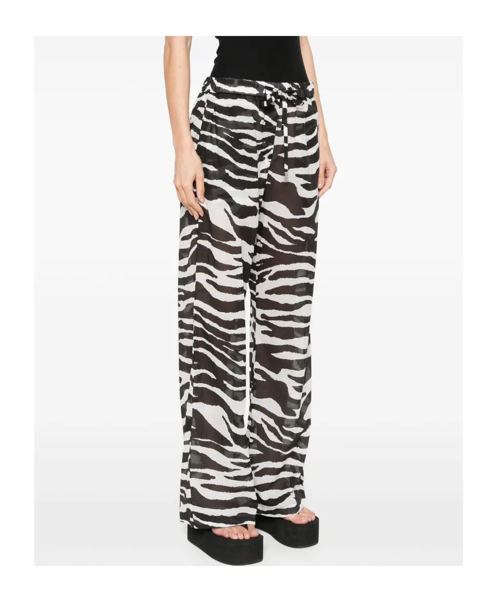 Zebra Printed Long Pants