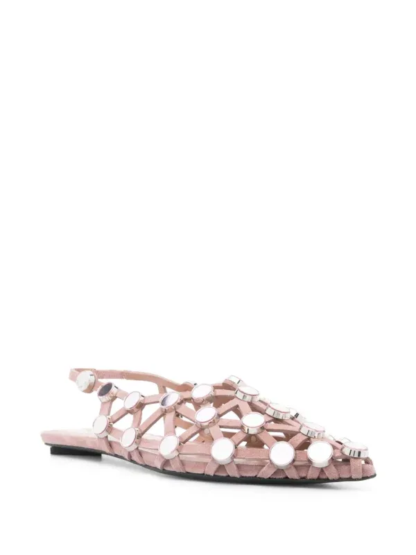 Pointed-Toe Flat Sandals