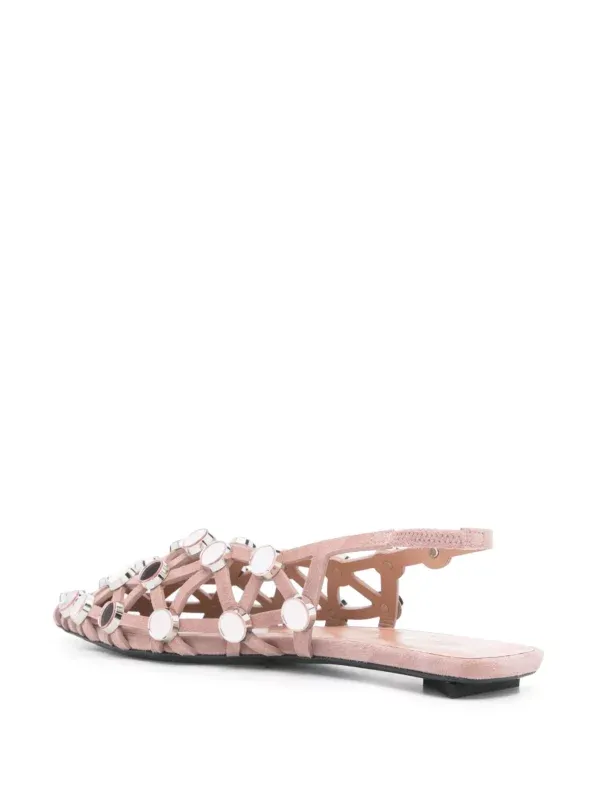 Pointed-Toe Flat Sandals