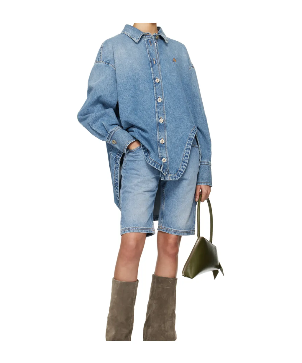 Belt Loop Denim Shorts
