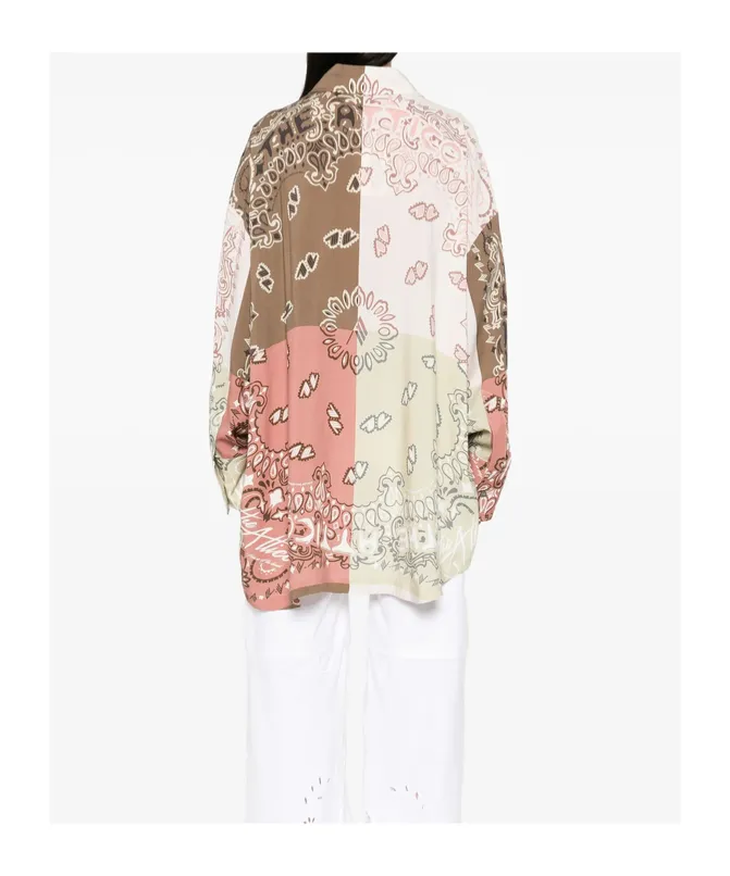 Paisley-Print Patchwork Shirt