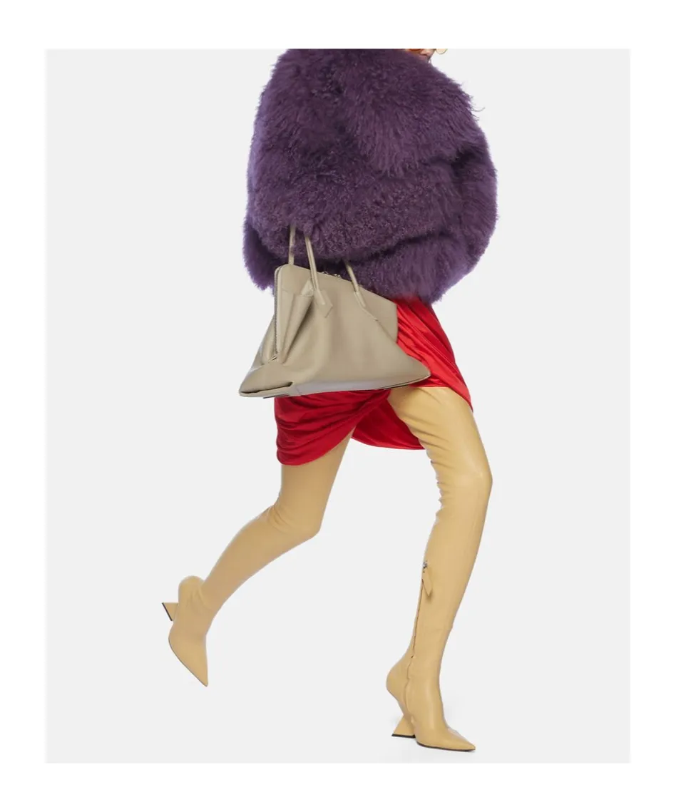 Mongolian Fur Long-Sleeves Jacket