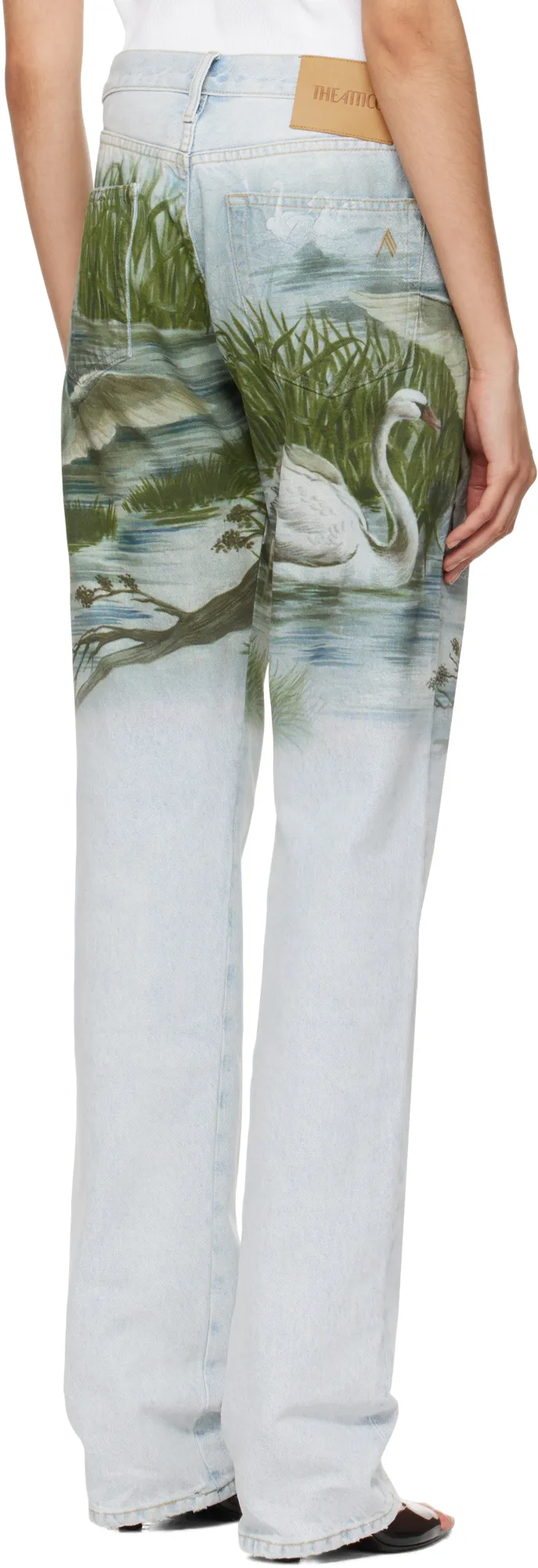 Swan Print Jeans