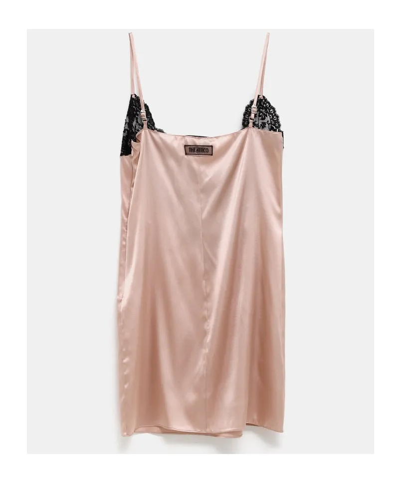 Lace-Panel Mini Dress