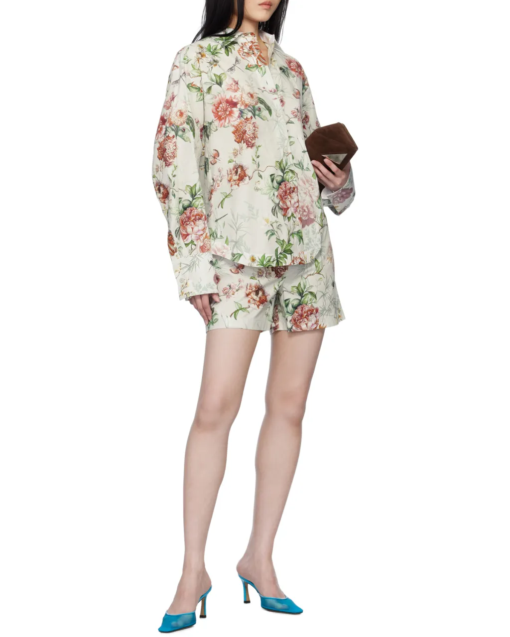 Floral-Printed Long Sleeved Shirt