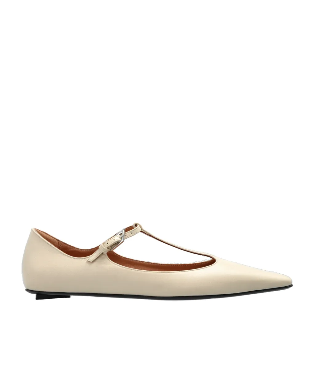 Buckled Ballerina Flats
