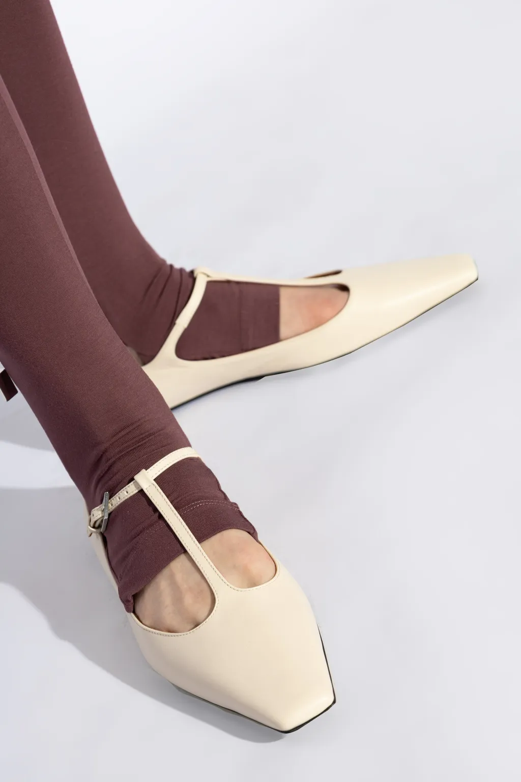 Buckled Ballerina Flats