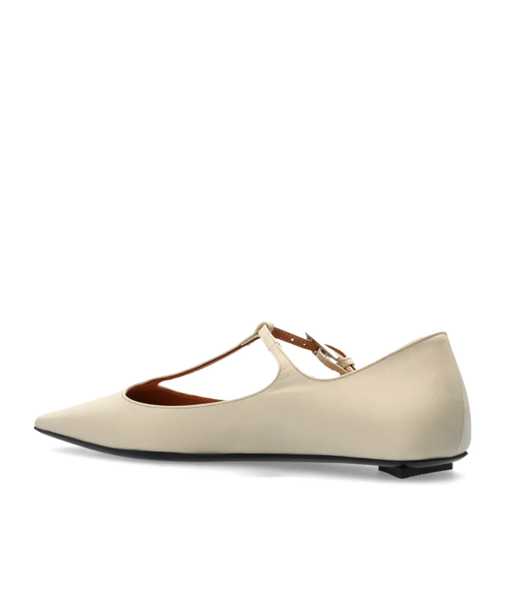 Buckled Ballerina Flats